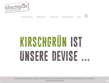 Tablet Screenshot of agentur-kirschgruen.de